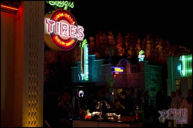 Cars Land at night