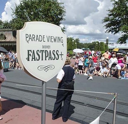 fastpass parade viewing area