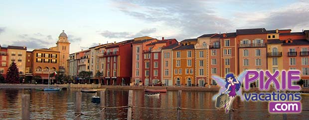 The harbor views at Universal Studios Loews Portofino Bay Hotel