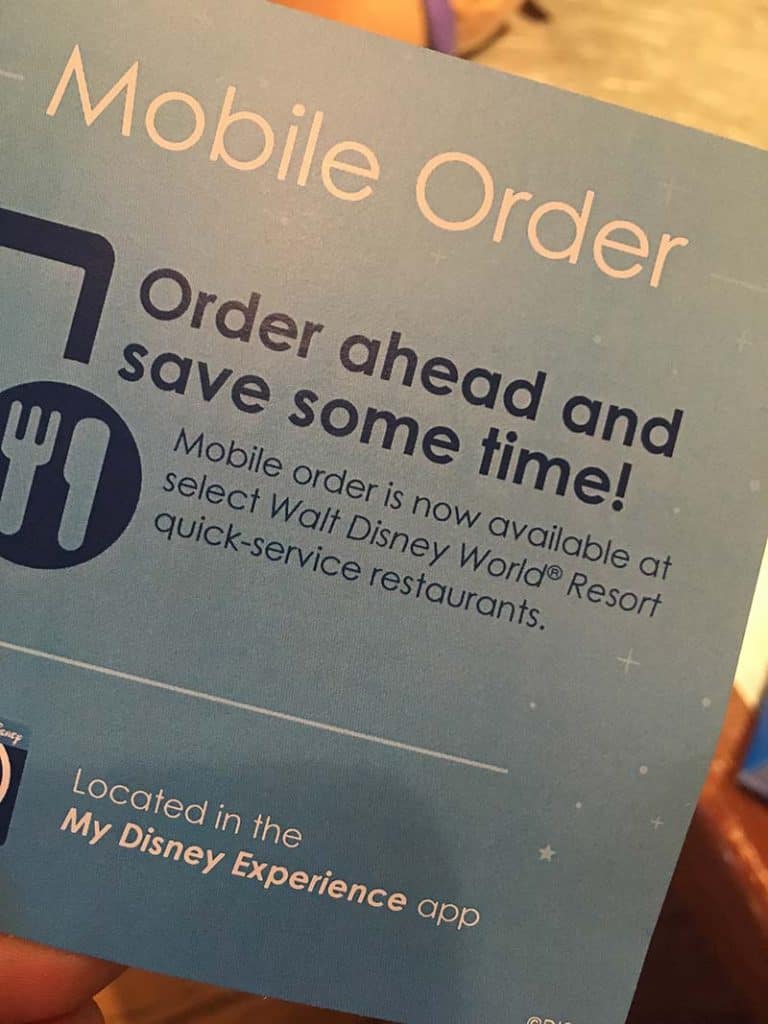 Disney World Mobile Ordering