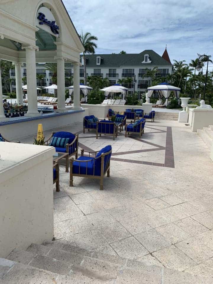 Pool sitting area at Beaches Resort